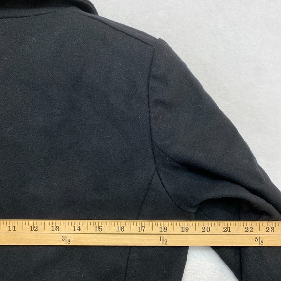 Vintage J. Crew Pea Coat Womens M Navy Double Breasted Nautical Jacket US Navy - Picture 12 of 14